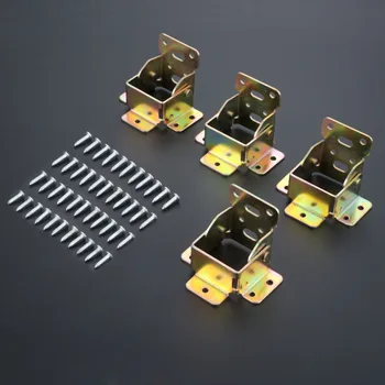 

4Pcs Iron Folding invisible Hinge Table Leg Brackets Foldable 90Degrees For Table Chair Extension Furniture Hardware Accessories