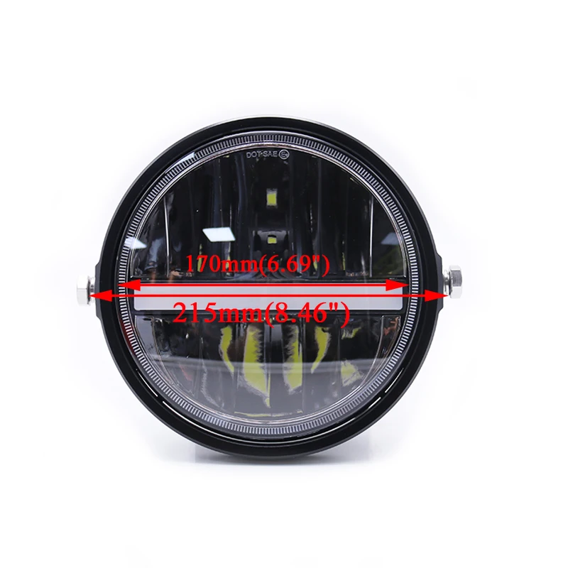 DC 12 В мотоциклетный светодиодный налобный фонарь для Harley Wrangler Jeep Кафе Racer Moto rbike Refit круглый налобный фонарь скутер двигатель Ретро лампа