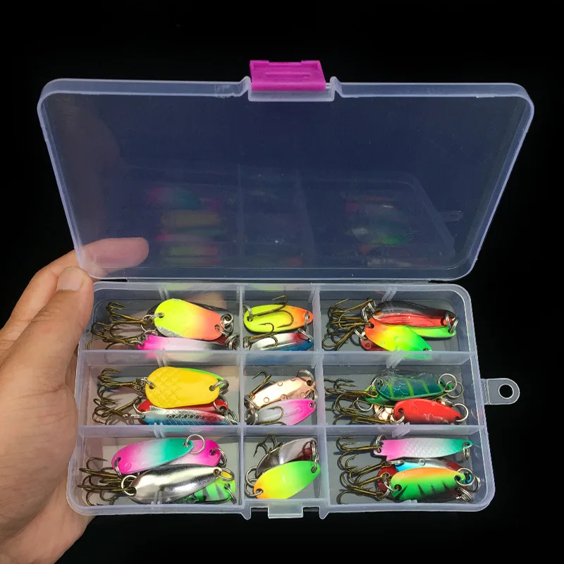 Fishing Lure Multicolored Metal Sequins Bait Bionic Bait Lures 31 Pieces of Lure Suits Fishing Tackle Accessories