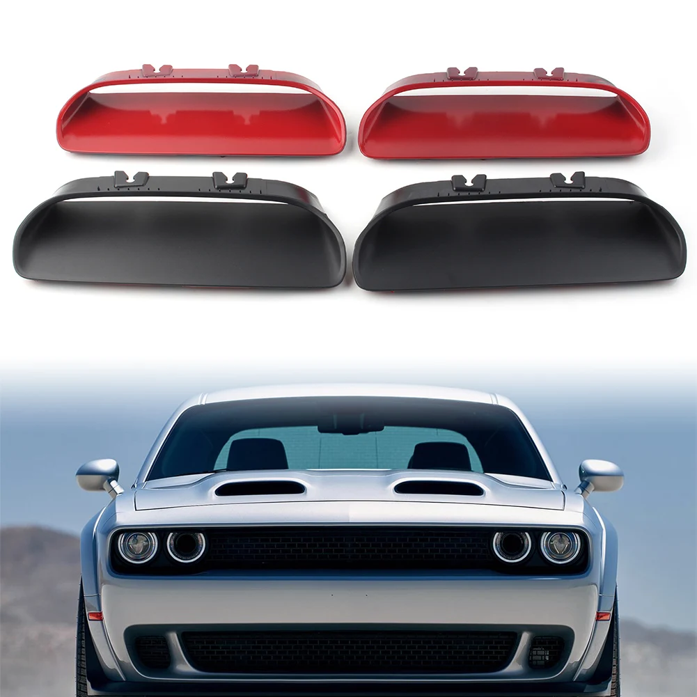 

1 Pair Auto Hood Bezels Front Grille Trim Left & Right For Dodge Challenger Redeye 2019-2020 Car Accessories