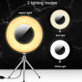

Ring Light Dimmable LED Fill Light with Stand for Video Live Stream Makeup Mirror Lights LED Fill Light b