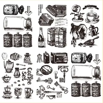 

1pc Vintage Transparents Rubber Silicone Clear Stamp DIY Craft Stamps for Scrapbooking Stationery Scrapbooking Standard Stamp