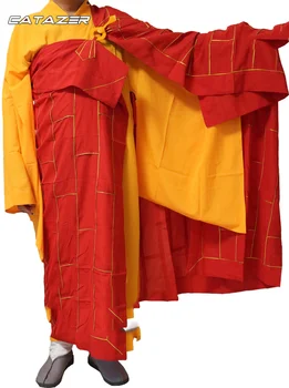 

Top Quality Kesa Buddhist Robe Shaolin Monk Dress Kung Fu Uniform Meditation Suit Costumes