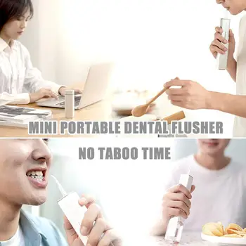 

Portable Dental Flusher Waterproof 360Rotating Nozzle High Frequency Pulse Super Battery Life Exquisite