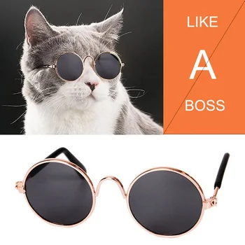 

Big deal Fashion Pet Cat Dog Sunglasses Glasses Eyewear Cool Eye-Protection Anti-wear Wear Grooming Photos Props Pet Accessories