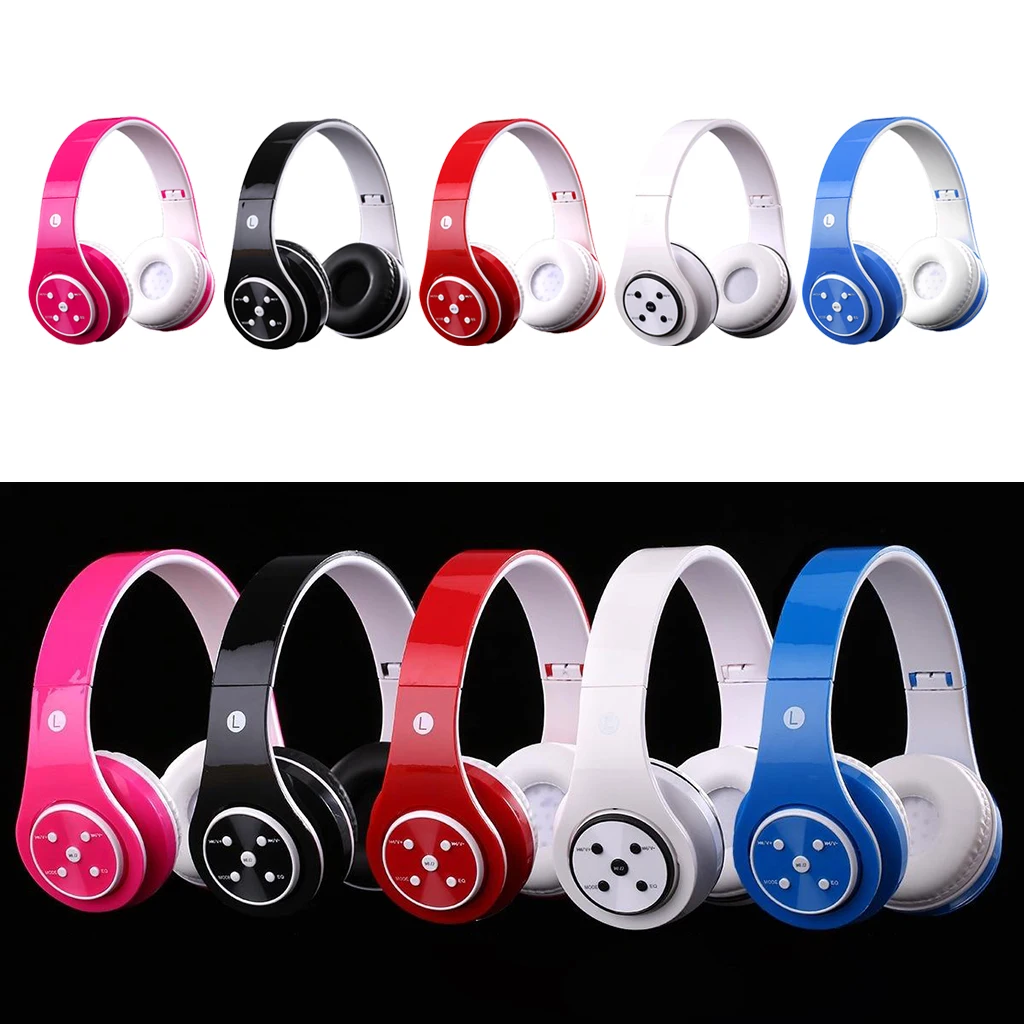 ST6 Head Mounted Wireless Bluetooth Headphone Stereo Over Ear Volume Control Foldable Headset for Boys Girls with Microphone