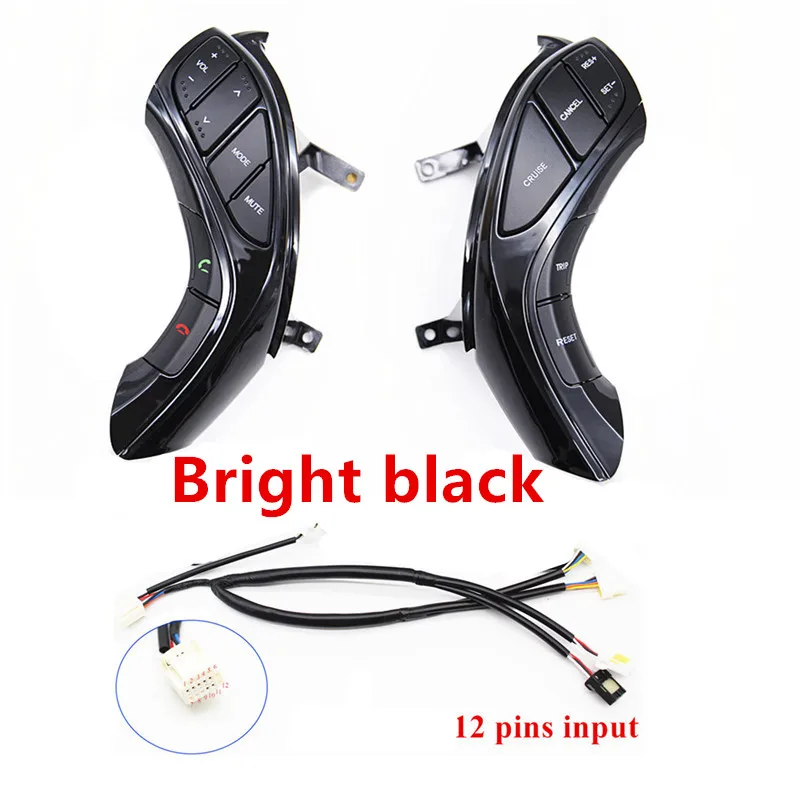 12PIN Button PUFEITE кнопочный переключатель для hyundai Elantra i30 кнопки рулевого колеса телефон круиз контроллер автомобильные аксессуары - Цвет: 12PIN Button