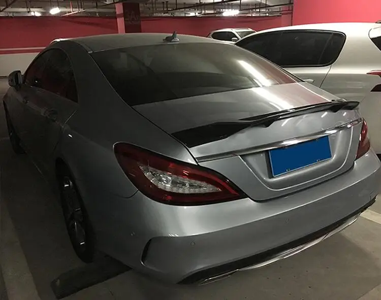 High Quality CARBON FIBER REAR WING TRUNK LIP SPOILER FOR Mercedes Benz W218 CLS300 CLS350 CLS63 2012- R STYLE