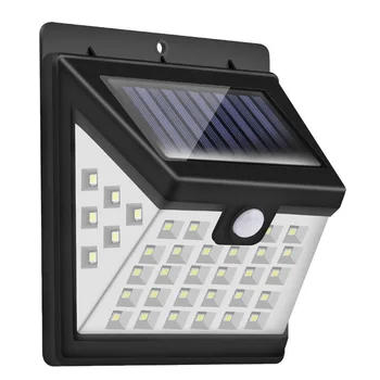 

40 LEDs Home Motion Sensor Rechargable Path Courtyard Wall Lamp Garden Decoration Fence IP65 Waterproof Security Solar Powered