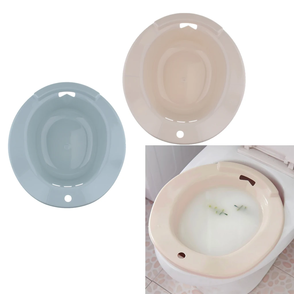 2 Pcs Sitz Bath, Avoid Squatting Bath Tub for Toilet, Postpartum Care Relieves Hip Cleansing Basin for Pregnant Women