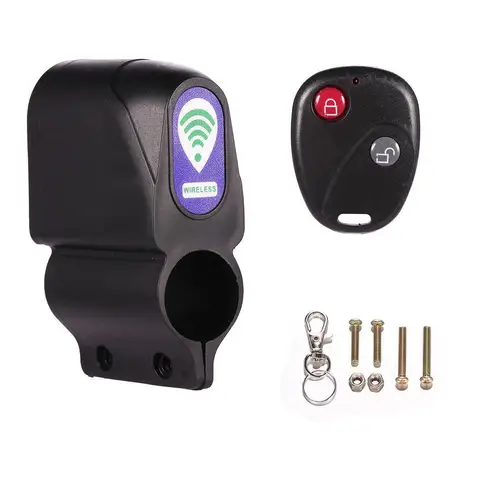Anti-theft Alarm Lock Wireless Remote Control Waterproof Mountain Bike Anti-theft Vibration Alarm Bicycle Alarm Lock