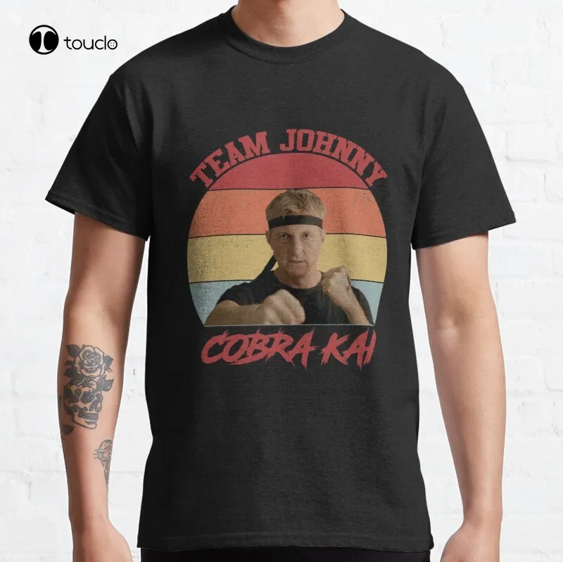 

Team Johnny Cobra Kai Johnny Lawrence Karate Kid Classic T-Shirt Cotton Tee Shirt