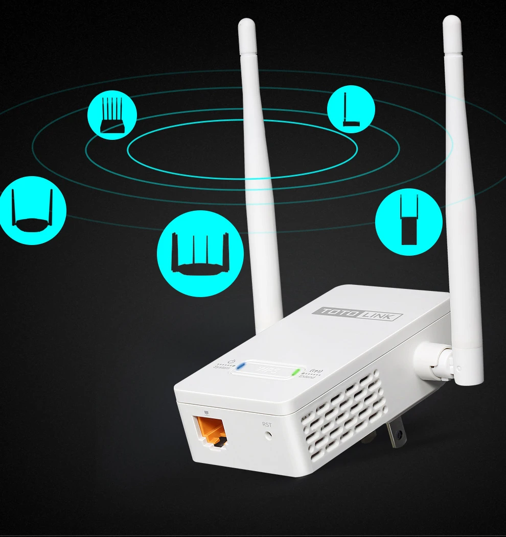 TOTOLINK Wifi Range удлинитель EX200 300 Мбит/с Простая настройка беспроводной ретранслятор с 2* 4dBi внешними антеннами усилитель Сетевой удлинитель