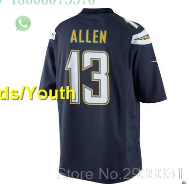 San Diego A+++ качественный Детский Молодежный Мелвин Гордон 28 Joey Bosa 99 Philip Rocks 17 Junior Seau 55 Keenan Allen 13 jersey - Цвет: for kids youth