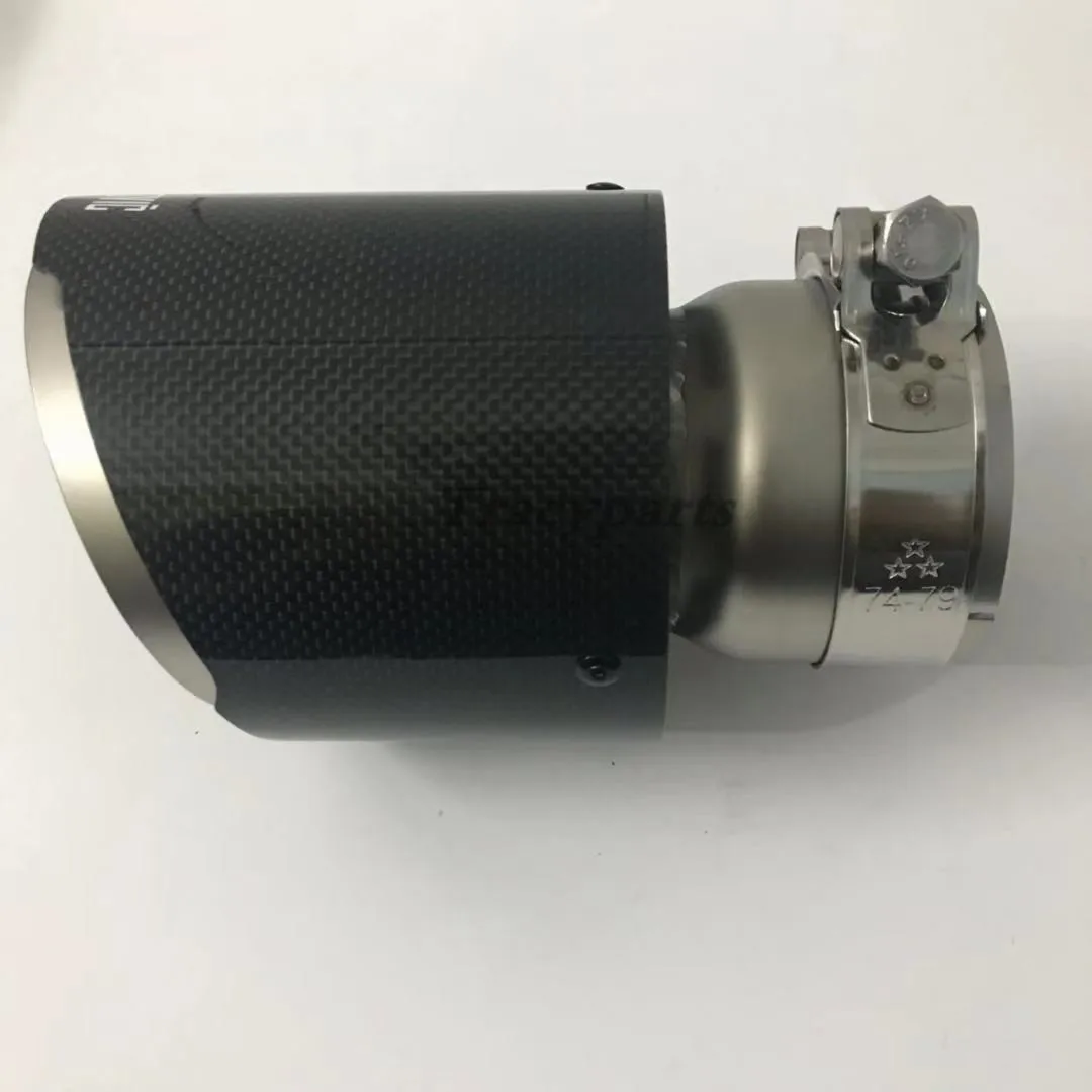 1 шт., для автомобиля Akrapovic, 63 мм в 114 мм, универсальный, нержавеющая сталь+ углеродное волокно, глушитель, наконечники выхлопной трубы, глянцевые