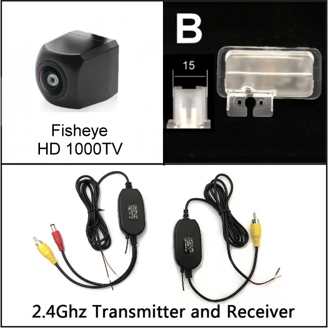 B wireless n Camera Для Toyota Highlander SAI Noah Voxy Verso Ractis Yaris VIOS Vitz рыбий глаз заднего вида обратный резервный парковочная камера водонепроницаемая - Название цвета: B wireless n Camera