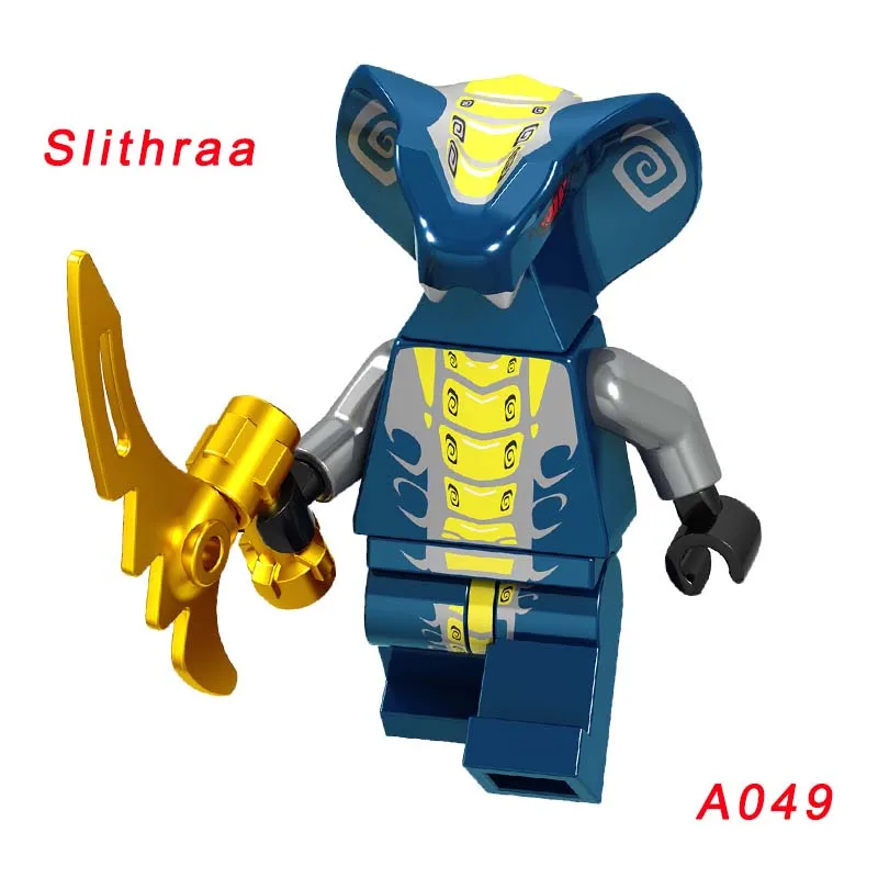 Одиночная кирпич ниндзя Chop'Rai Skales Acidicus Pythor Skalidor Bytar Rattla Fangdam Slithraa Snappa Snike строительный блок - Цвет: A049
