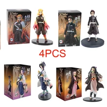 

Anime 16cm Demon Slayer Figure Kamado Tanjirou Nezuko Action Figures PVC Model Toys Zenitsu Figurine Inosuke Kimetsu No Yaiba