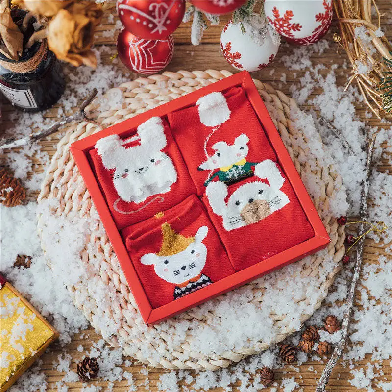KingDeng Зима Женщина Рождественские Носки Для Девочек Мультфильм Лодыжки Kawaii Harajuku Эстетическая Новинка Симпатичные Носки Корейский Стиль Женщины