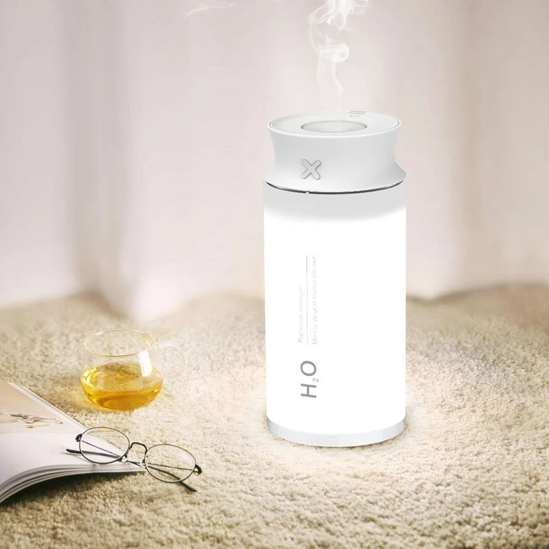 400 мл USB увлажнитель воздуха Арома масло диффузор Портативный тумана с светодиодный светильник Функция синхронизации для дома/автомобиля