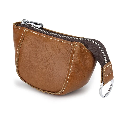 Brown COMFORSKIN гарантированный кошелек из натуральной кожи на молнии Новые поступления модный стиль женский кошелек для ключей чехол практичная цепочка для ключей - Цвет: Brown