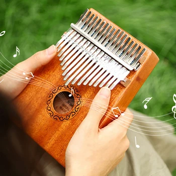 

Portable Thumb Piano 17 Key Kalimba Mahogany Finger Musical Instruments