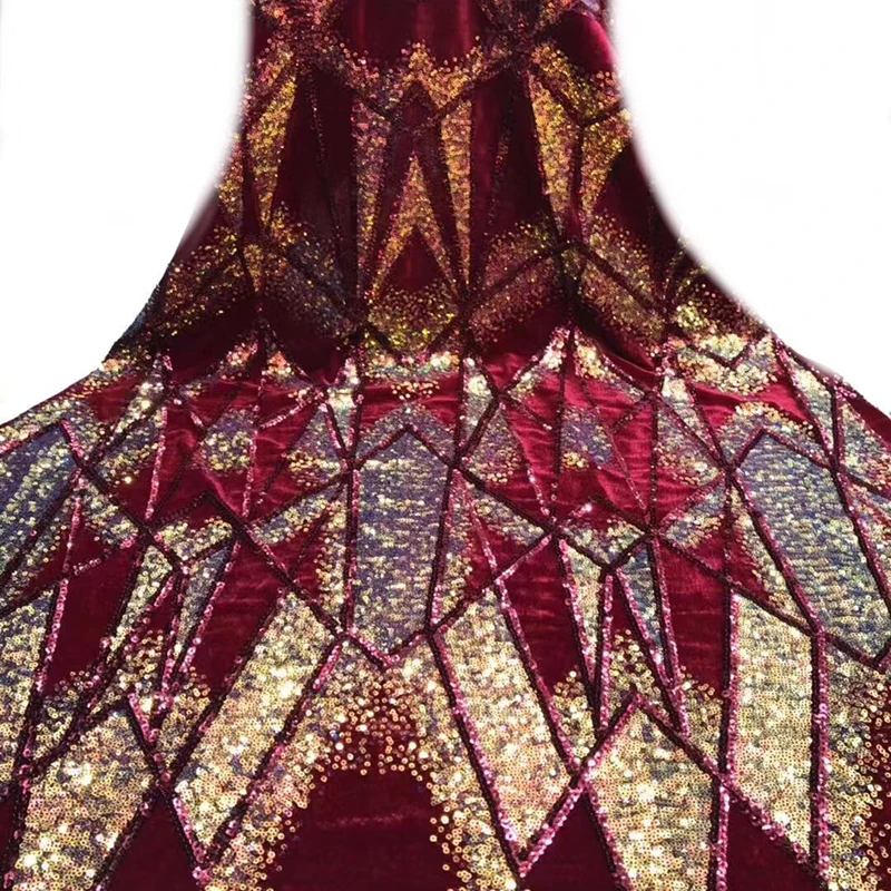 Африканская кружевная ткань высокое качество кружевная ткань красивое кружево для нигерийские кружева с блестками ткань свадебное платье - Цвет: as picture
