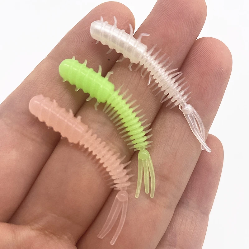 30Pcs*0.4g/4cm Fishing Worm Soft Lure Bass Pike Minnow Swimbait Jigging Earthworm Bait Pesca Jig Trout Rockfish Root | Спорт и