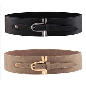 

1Pc Winter Wide Elastic Belts European American Style Fashion Waistbands Female Belt Women Coat Cummerbunds 2 Colors