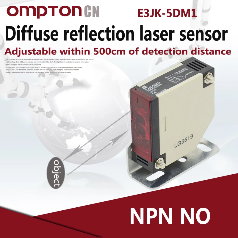 Фотоэлектрический переключатель E3JK-5DM1 NPN NO инфракрасный диффузный Рабочая