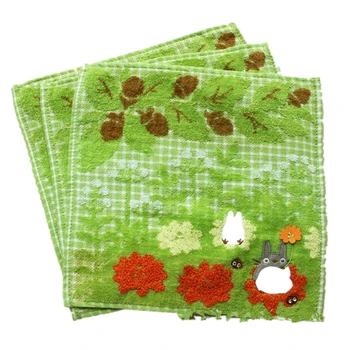 

25x25cm Anime Kiki's Delivery Service Cotton Handkerchief Cute Face Towel Cartoon Printed Totoro Soft Washcloth For Baby Gift