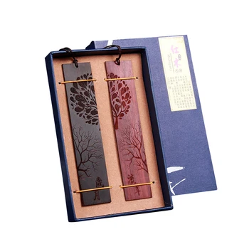 

2PCS Beautiful Premium Creative Chinese Style Rosewood Book Markers for Home Decoration School Office