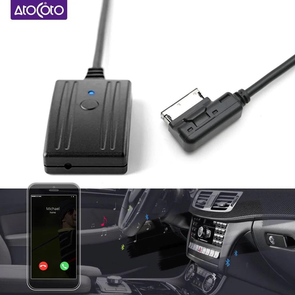 Bluetooth 5.0 Car Kit Phone Call Handsfree AUX Adapter for Mercedes Benz W212 S212 W205 MMI Media Interface Receiver MIC Input | Автомобили