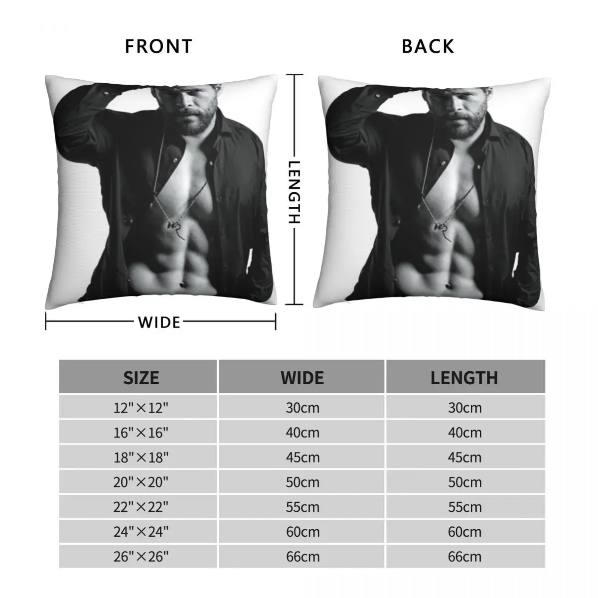 Chris hemsworth capa de almofada abraço fronha chris hemsworth thor sem  camisa celebridade estrela filme - AliExpress