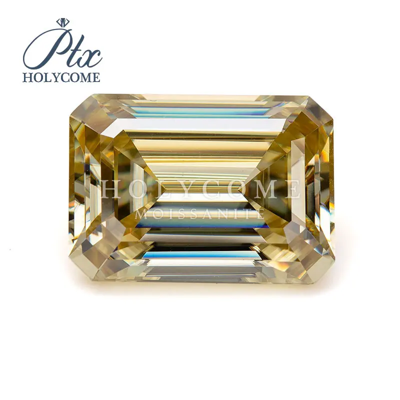 8X6MM Crushed ice rectangular cut VVS1 yellow Moissanite gemstone For jewlery making 2020news accept free carving 8X6MM Crushed ice rectangular cut VVS1 yellow Moissanite gemstone For jewlery making 2020news accept free carving