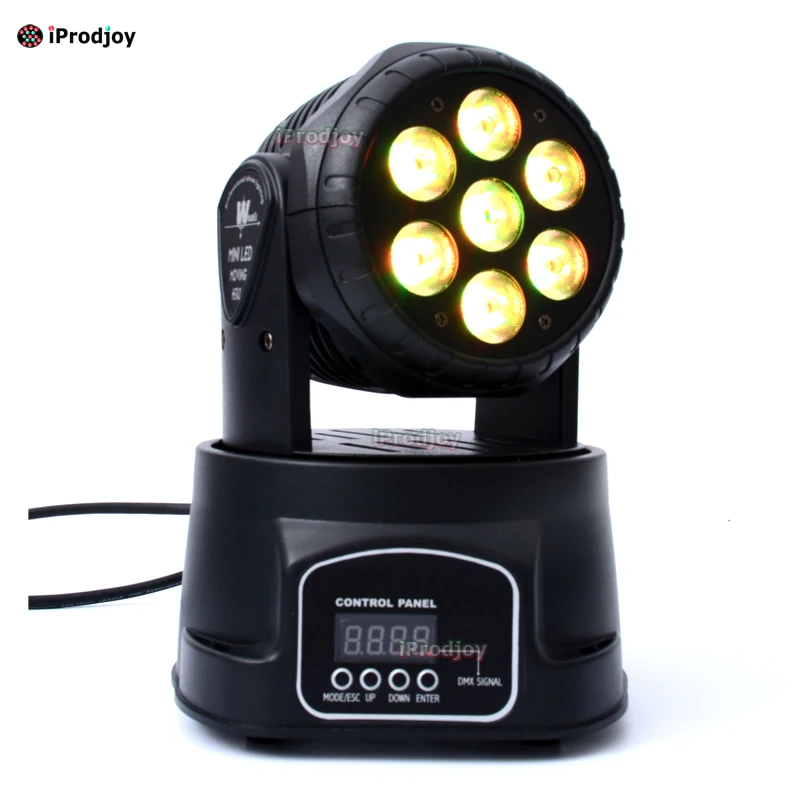 Mini Led Moving Head Wash 7x12w Beam Light  Stage Disco Dj Dmx Lamp Rgbw lumiere Strobe Laser Show Christmas Party Licht (7B)