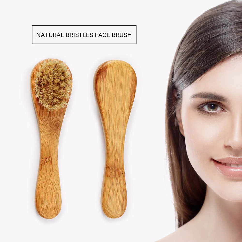 Pro Bamboo Очищающая щетка для лица очищающее средство Массажер Для Лица Массажная Мочалка для тела Расслабление кожи похудение красота здоровье CareF7.24