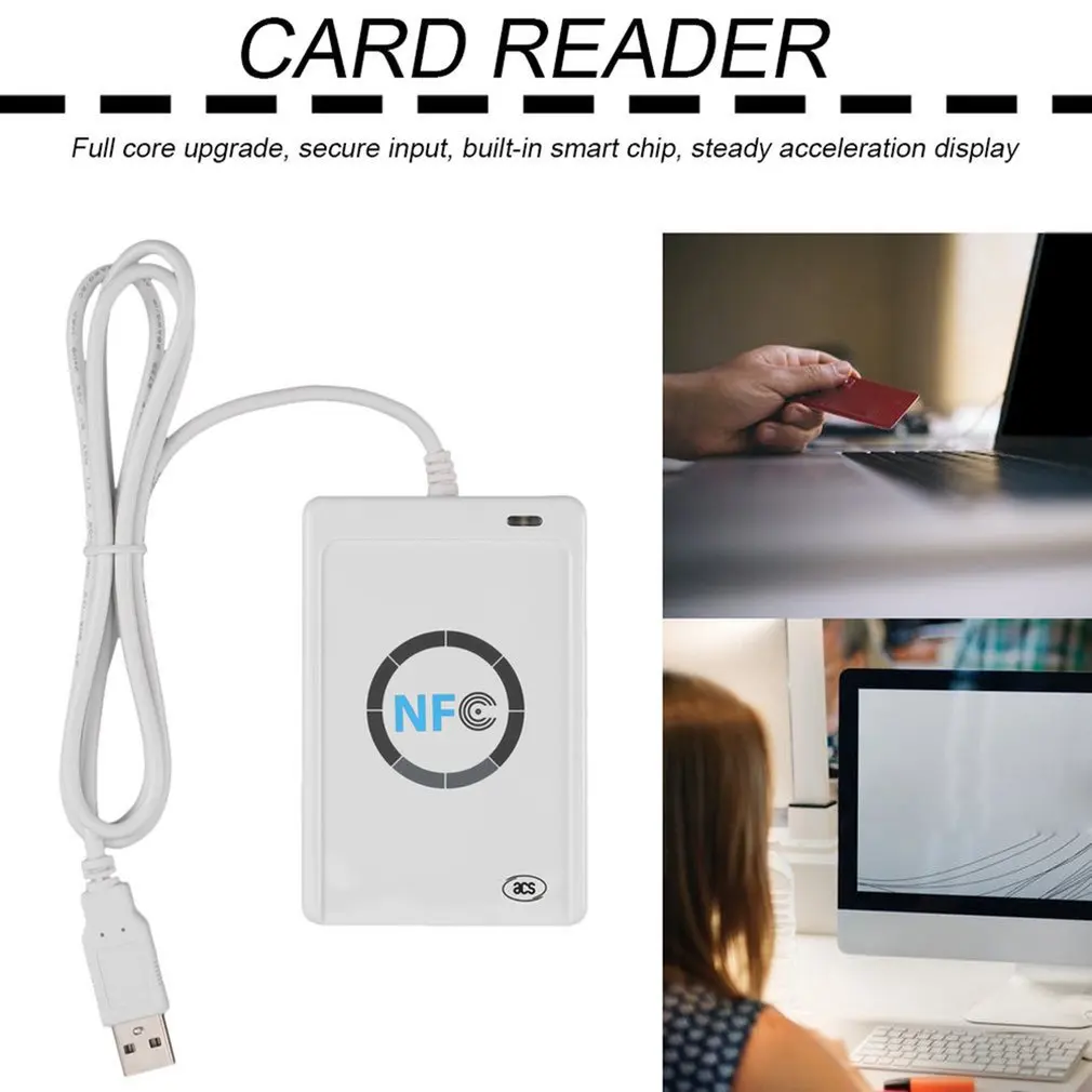 Считыватель USB ACR122U бесконтактная смарт-карта IC и писатель Rfid Копир Дубликатор 5 шт. Сменные бирки карты брелок