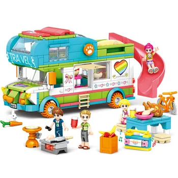 

433pcs Beach Camper Building Blocks Bricks Compatible Lepining with Friends 6572 Toys for Children Christmas Gift