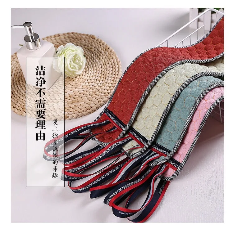 Xin Tone Thick Coarse Sand Stripes Bath Scrub Glove Set Back Rubbings Strip Loofah