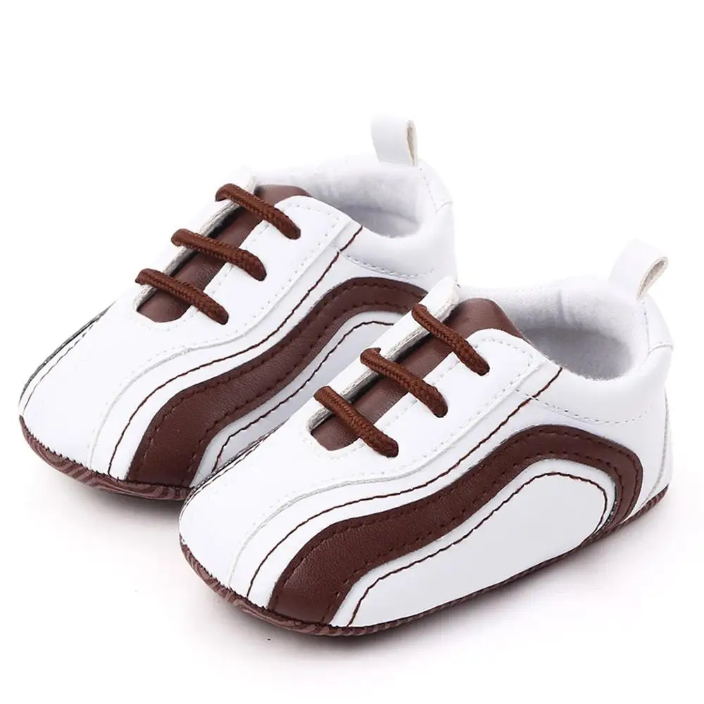 Обувь смешанных цветов с мягкой подошвой в стиле пэчворк для новорожденных и маленьких мальчиков; удобная теплая обувь для малышей с нескользящей подошвой; zapatillas bebe deportiva;#35 - Цвет: Коричневый