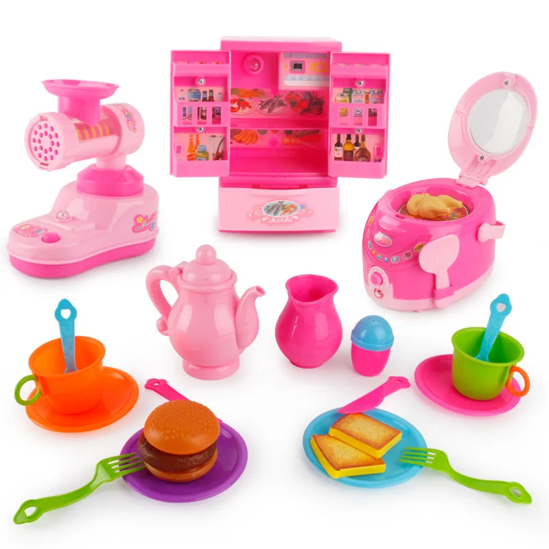 

New Style Small Appliances Toy Tableware Set Series Children Model Scene Game Microwave Oven Rice Cooker Kitchenware