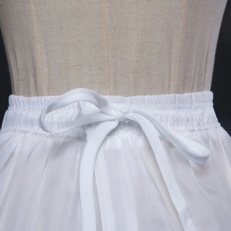 Women Single Layer Petticoat 6 Hoops Floor Length Mesh Wedding Accessories