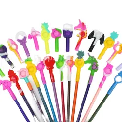 Alívio do estresse simples dimple fidget lápis boné popper squeeze brinquedo sensorial empurrar popping bolha mole poppet fidget brinquedos