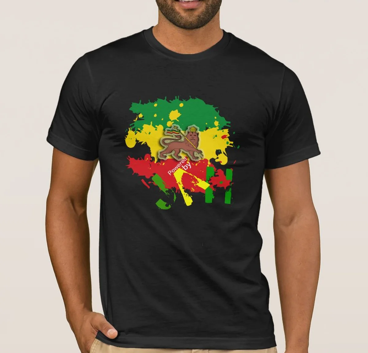 

Powered By Jah Lion of Judah Rastafari. Fashion Gift Men's T-Shirt. Summer Cotton Short Sleeve O-Neck Unisex T Shirt New S-3XL