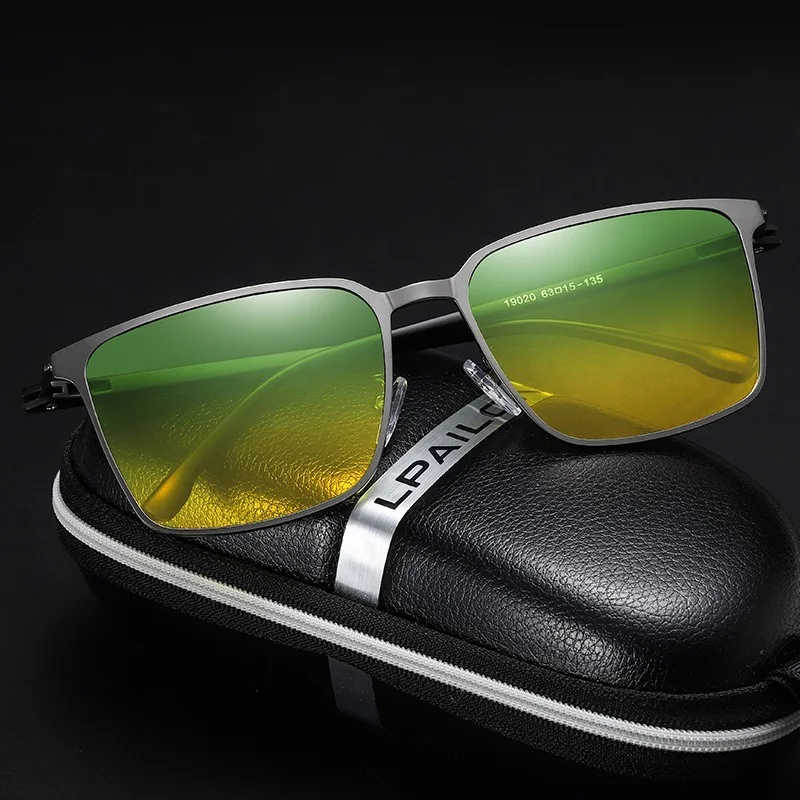 

The new four seasons day and night dual-purpose polarized sunglasses night vision glasses men's trend color changing sunglasses
