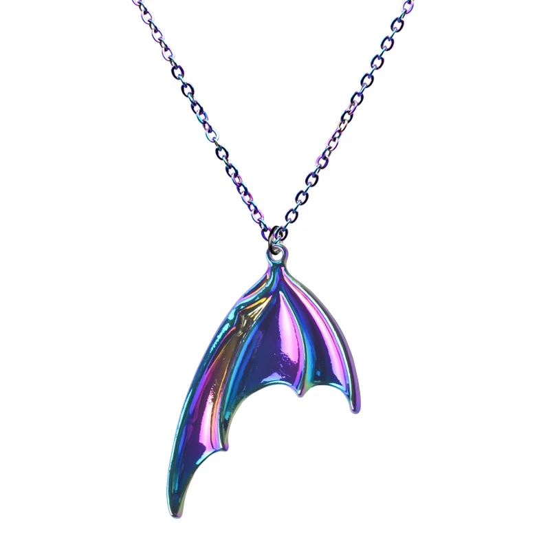 High Quality Fish Tail Necklace For Men Jewelry Choker Women Neck Chain Rainbow Color Hip Hop Style Vintage Collier Trendy 2021 |