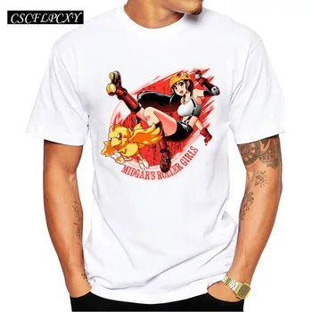 

2019 Short Sleeve Men T Shirt New Fashion Midgar's Roller Girls Printed T-shirt O-Neck Tops Cool Tee Shirts