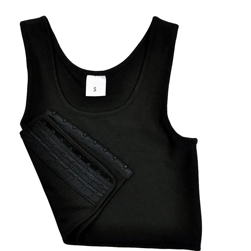 Wrapped chest lining is comfortable and soft Body shaping Breathable Buckle Short Chest Breast Binder Trans Casual Vest Tops tummy control shapewear