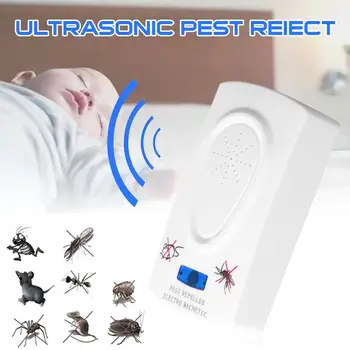 

Physical Ultrasonic Bug Zapper Electric AC90-220V Plug-in Mosquito Repeller Killer Multi-purpose Pest Repellent